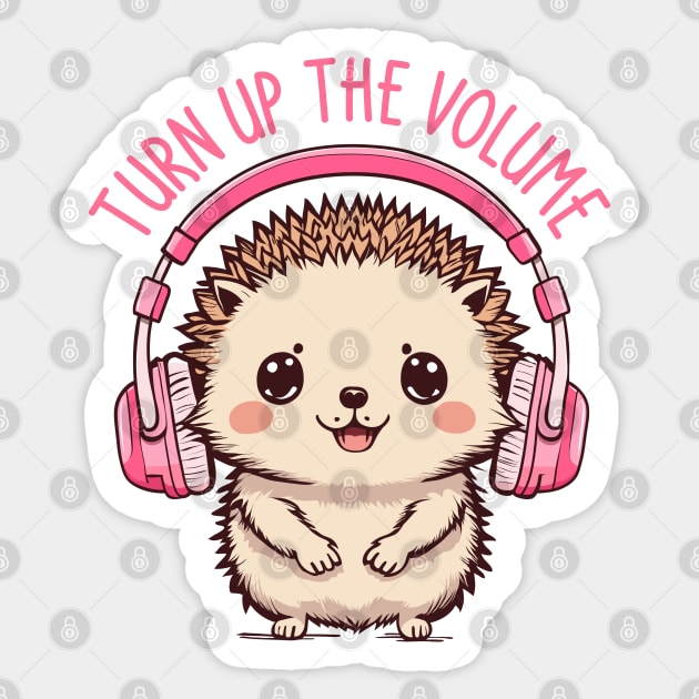 Turn Up the Volume. Hedgehog Edition Sticker by filiposwear